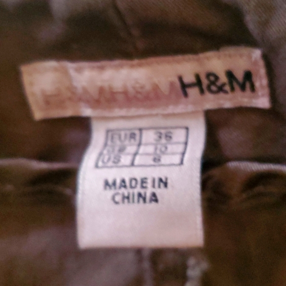 H&M Mini Skirt size 6 Brownish/Olive - Picture 3 of 6